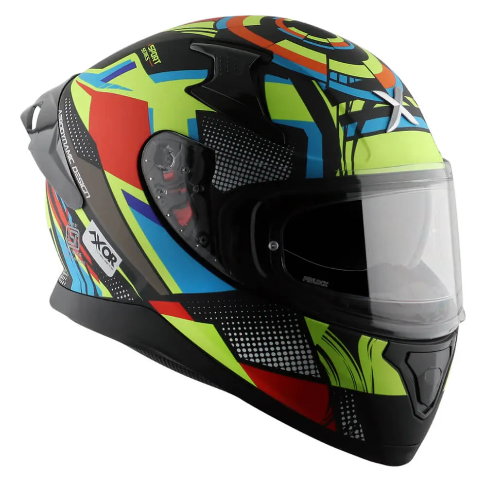 Axor Apex Full Face Helmet Vivid Black / Neon Yellow Gloss