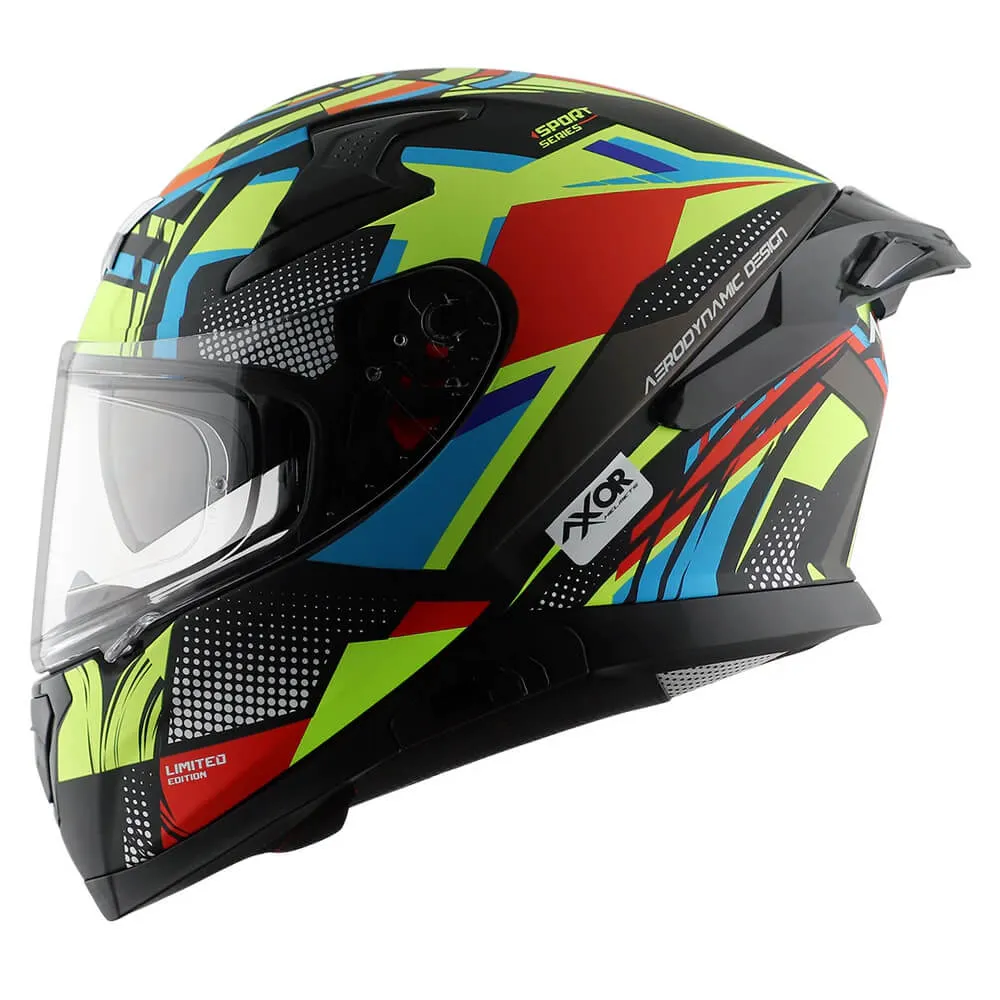 Axor Apex Full Face Helmet Vivid Black / Neon Yellow Gloss