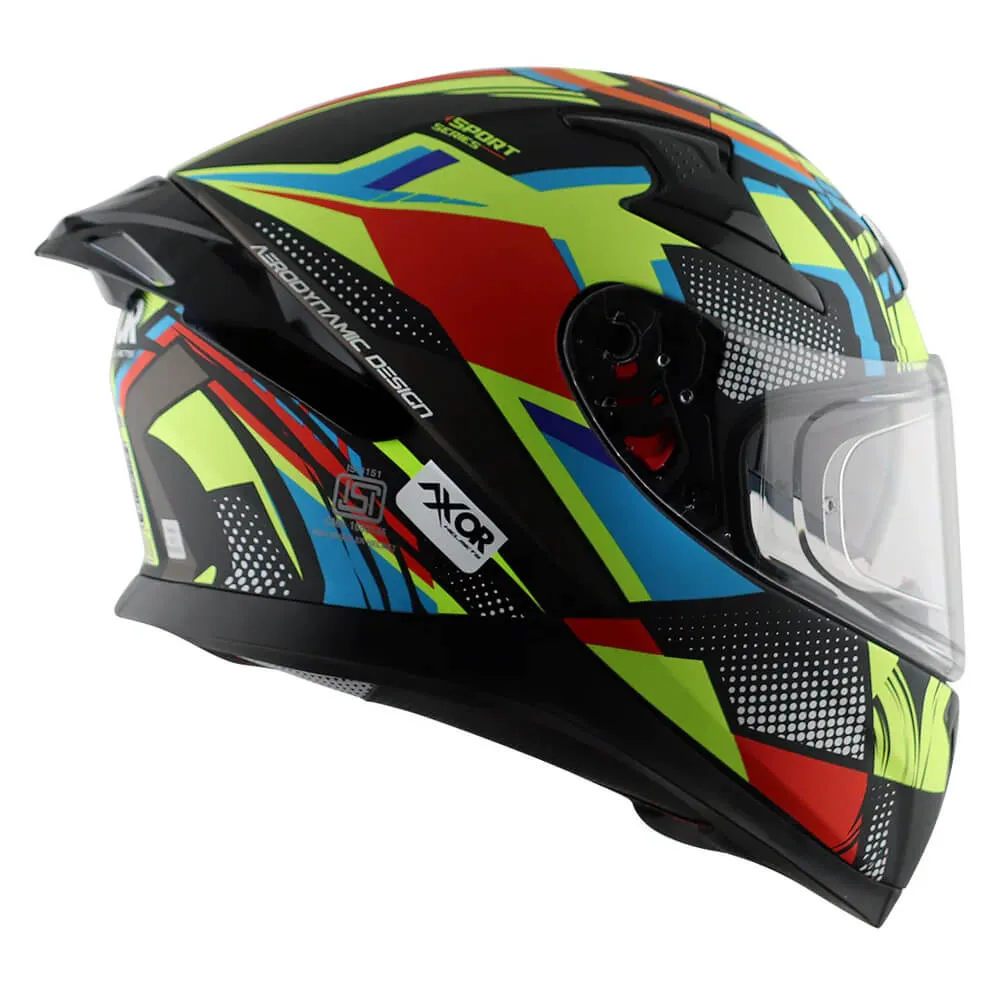 Axor Apex Full Face Helmet Vivid Black / Neon Yellow Gloss