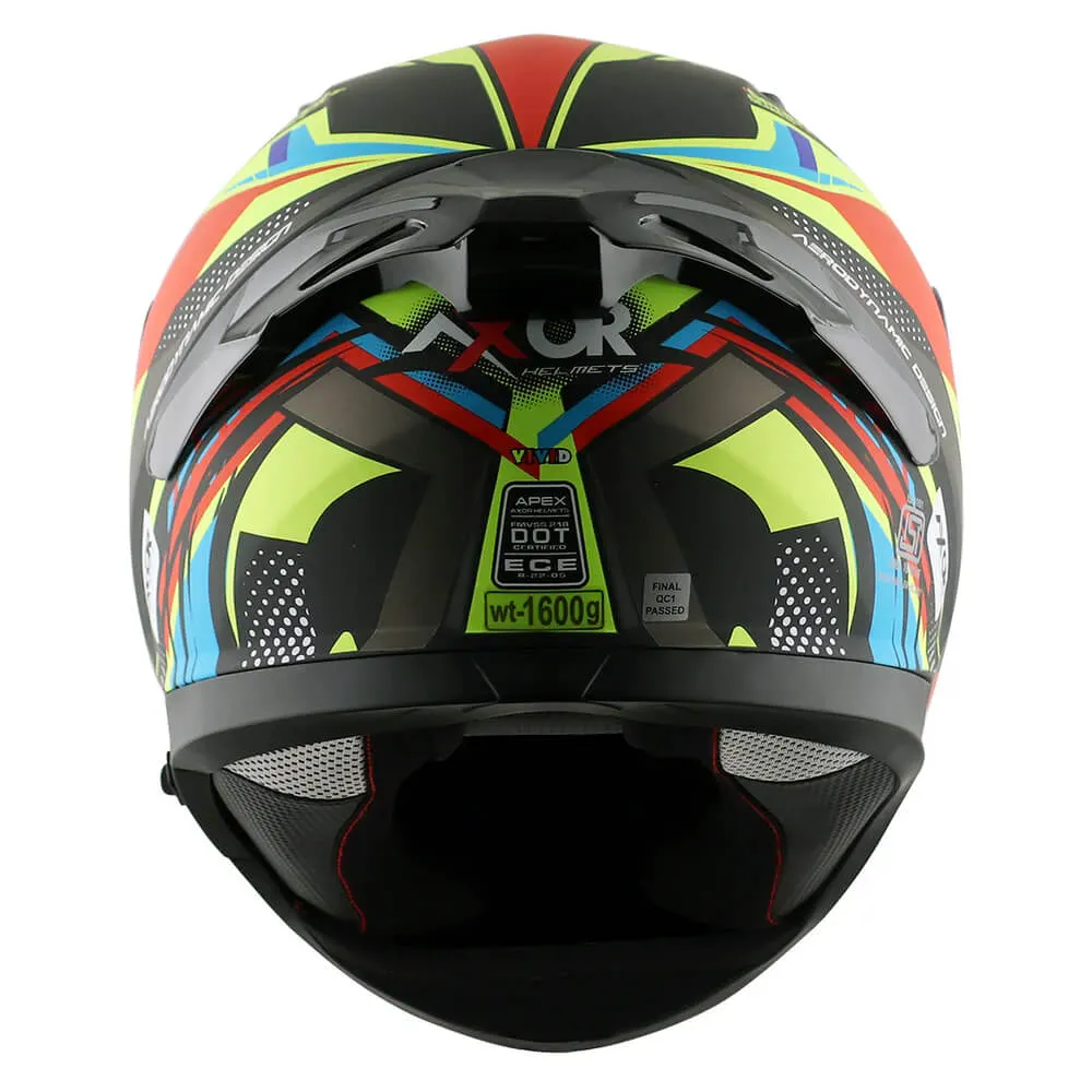 Axor Apex Full Face Helmet Vivid Black / Neon Yellow Gloss