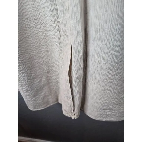 Bagatelle Collection Women's Beige Single Button Belted Jacket Size Large