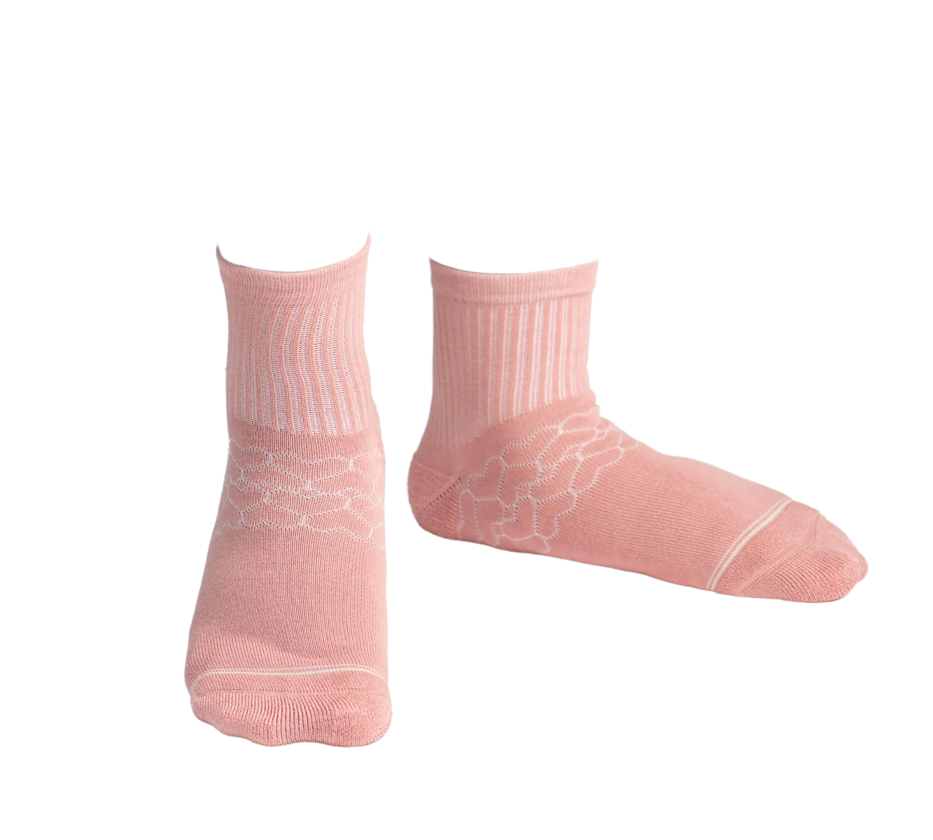 Bamboo Socks | Uptown Quarter Crew | Tea Rose