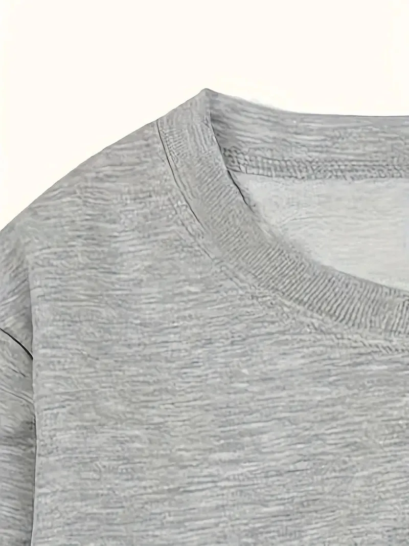 Baseball Print Pullover Sweatshirt, Casual Long Sleeve