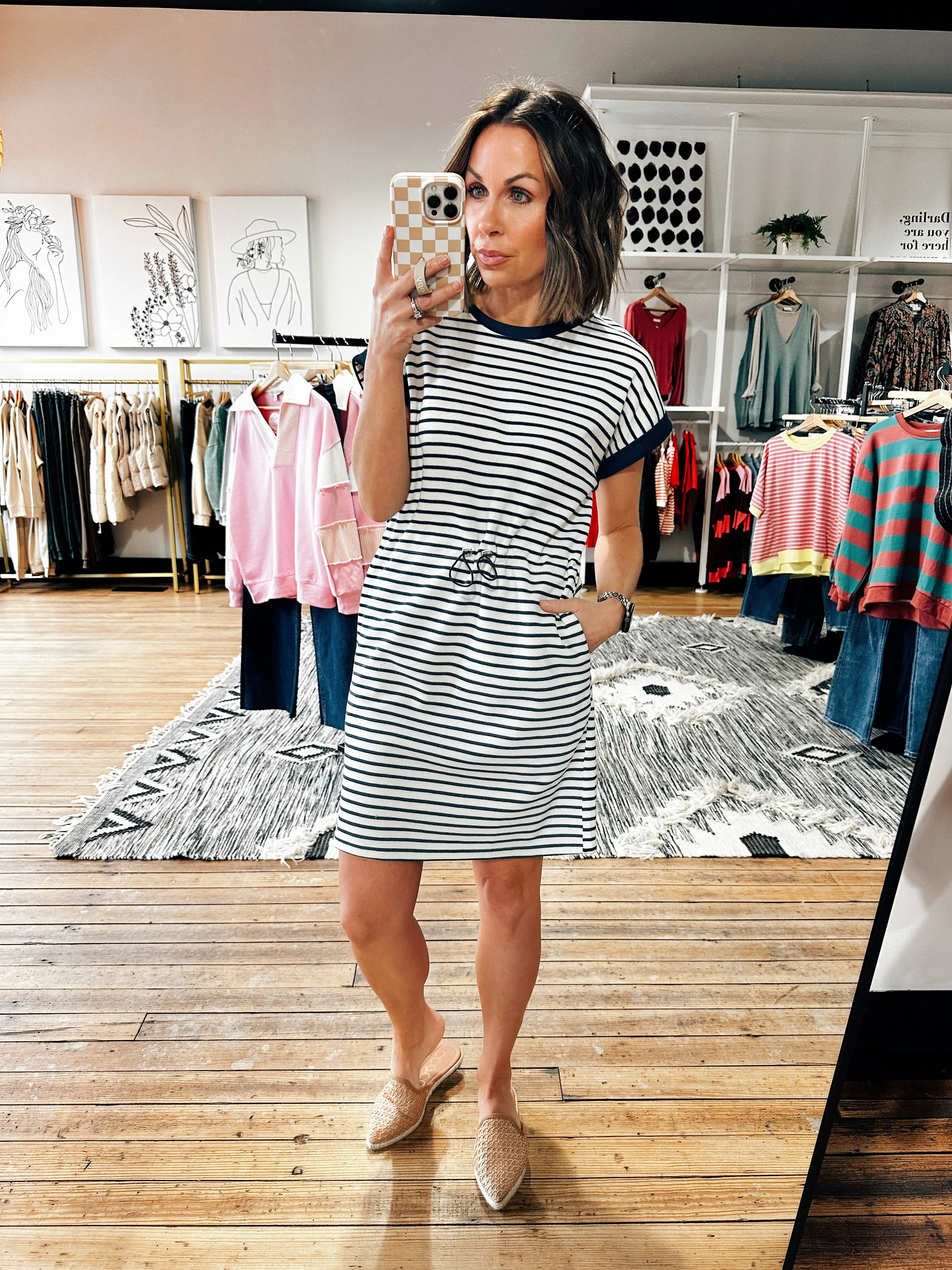 Bay View Striped Mini Dress