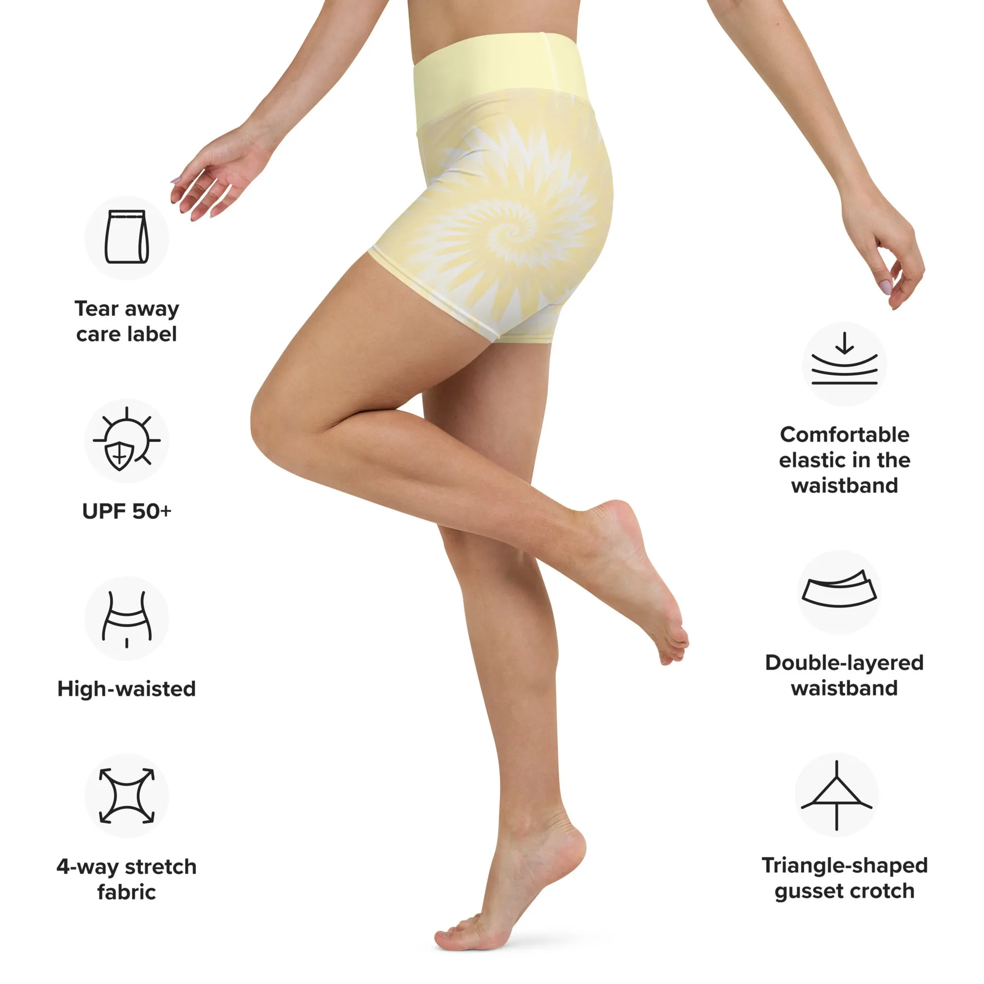 Be Extra! Silky Sun Tie-Dye Yoga Shorts