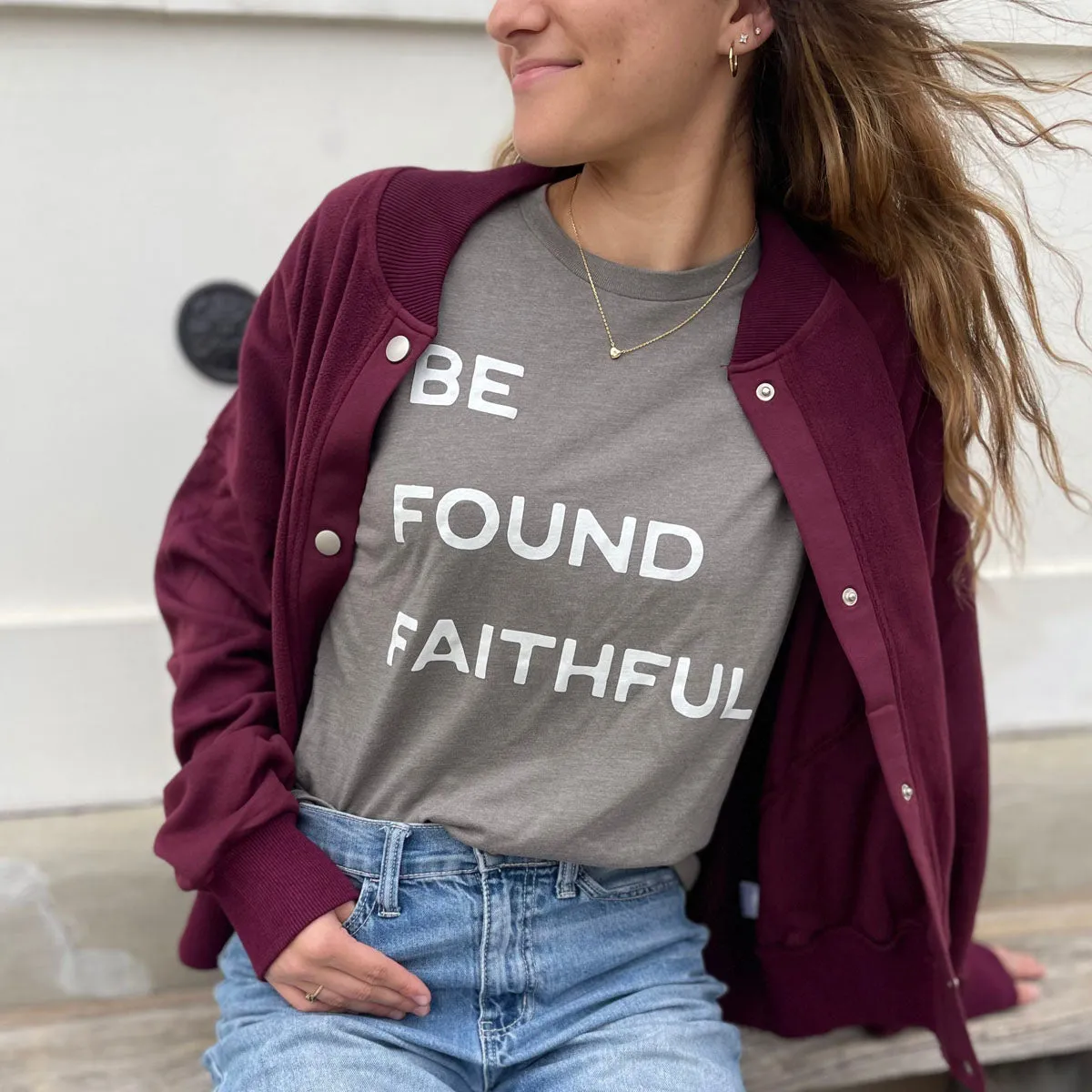Be Found Faithful Tee in Venetian Grey