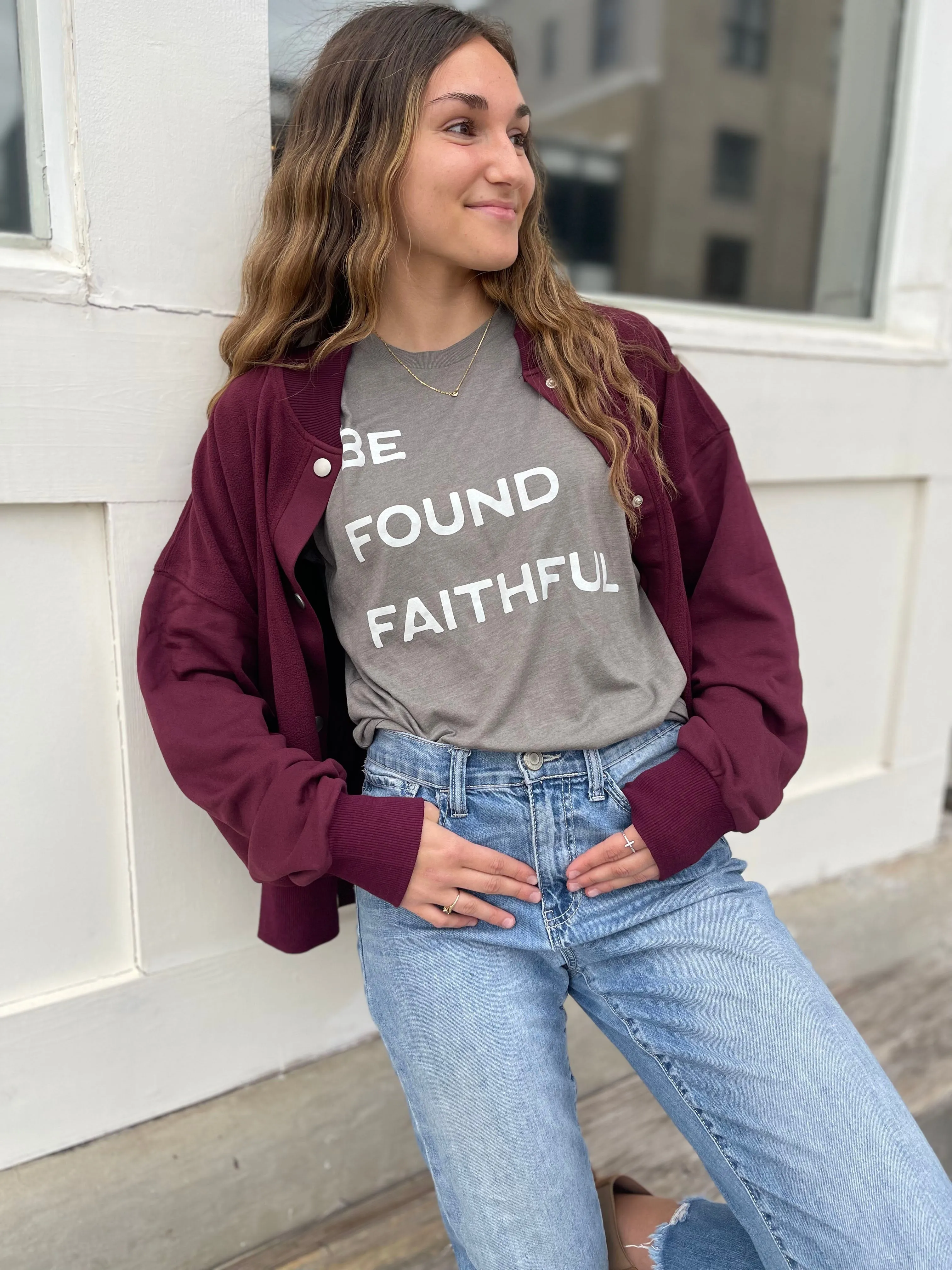 Be Found Faithful Tee in Venetian Grey