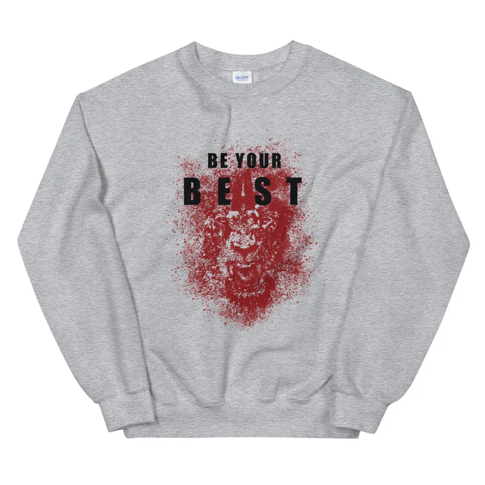 Be Your Beast Lioness with ASC logo on back label women's sweatshirt