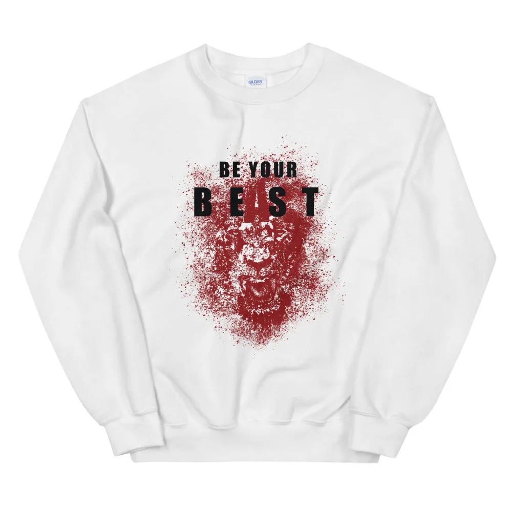 Be Your Beast Lioness with ASC logo on back label women's sweatshirt