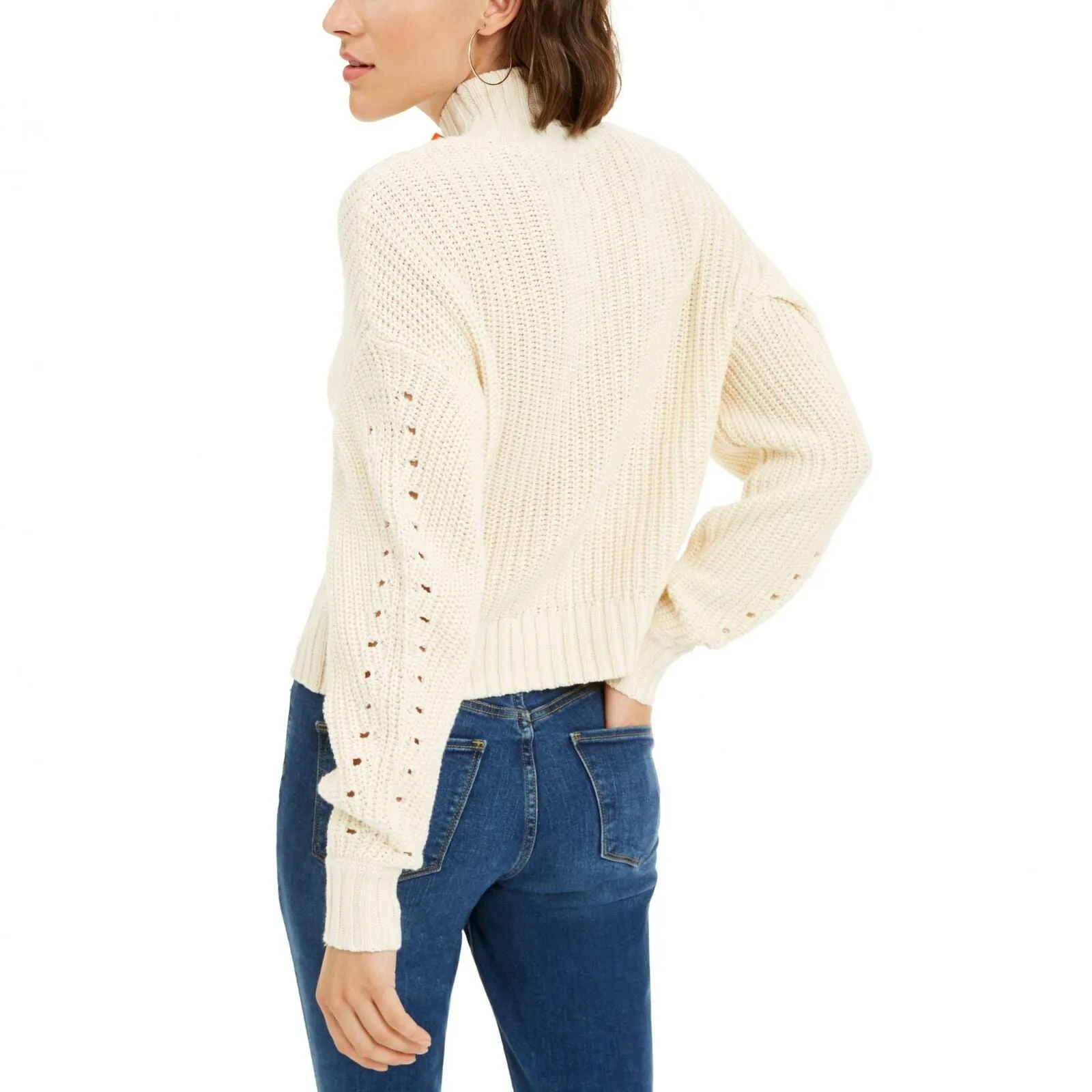 Becca Tilley   Bar III Women's Ribbed Turtleneck Sweater
