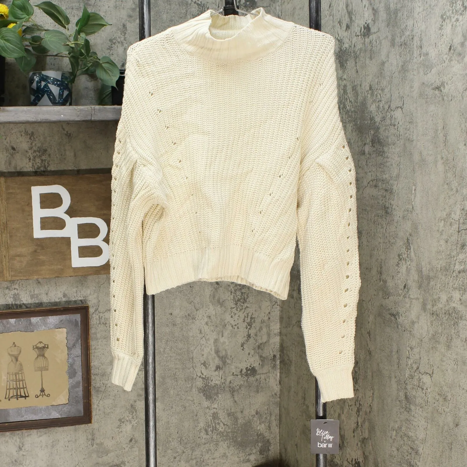 Becca Tilley   Bar III Women's Ribbed Turtleneck Sweater