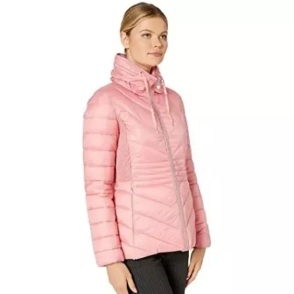 Bernardo Women's EcoPlume Packable Lightweight Chevron Puffer Jacket NWOT - Med