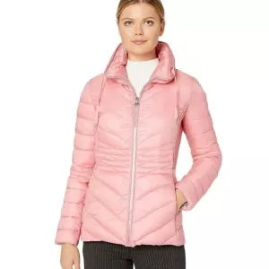 Bernardo Women's EcoPlume Packable Lightweight Chevron Puffer Jacket NWOT - Med