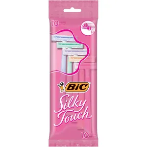 BIC Silky Touch Women's Disposable Raozr, 2-Blade, 10-Count, Assorted Colors, Foro a Close and Comfortable Shave