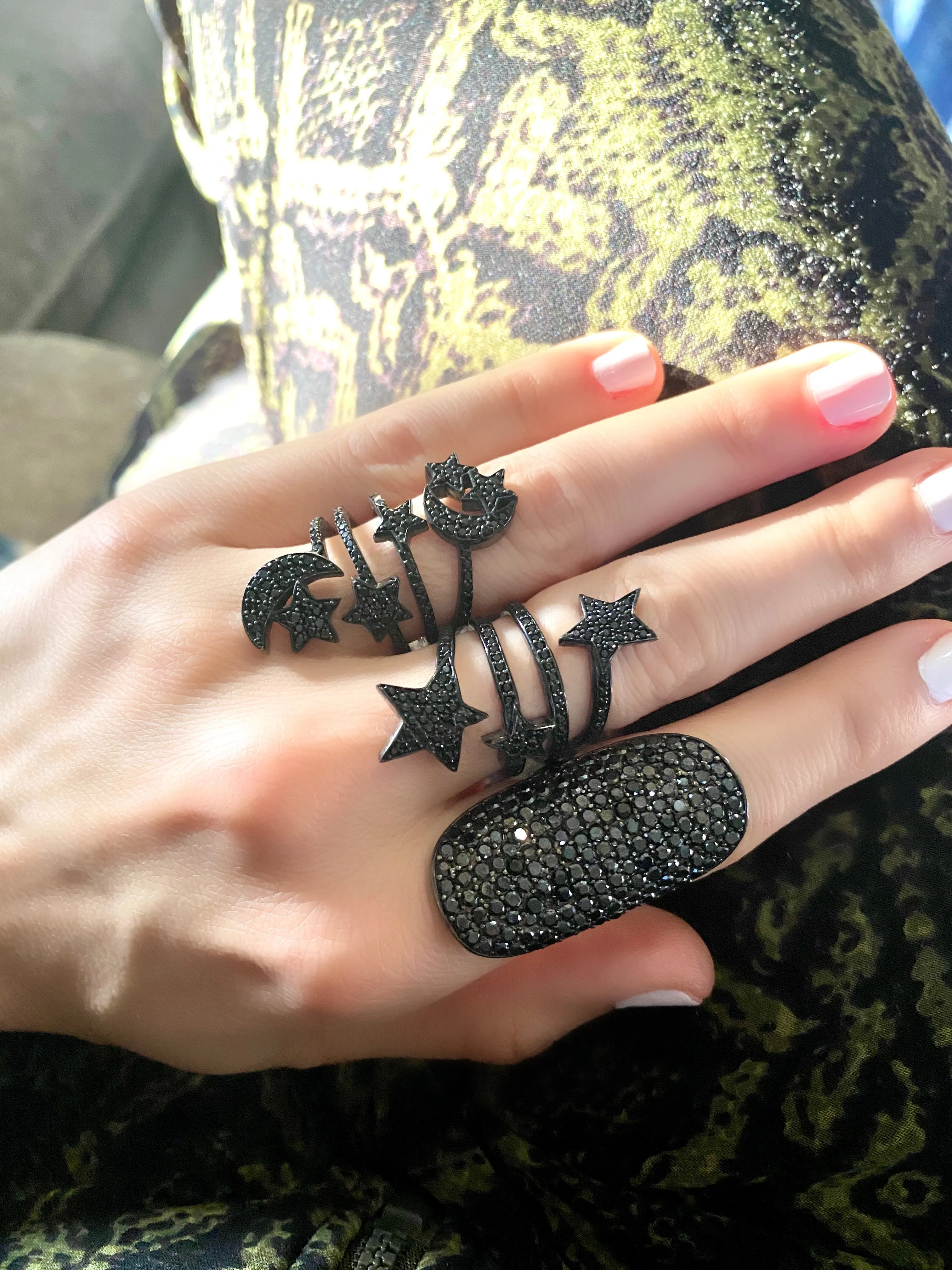 Black Onyx Shield Ring
