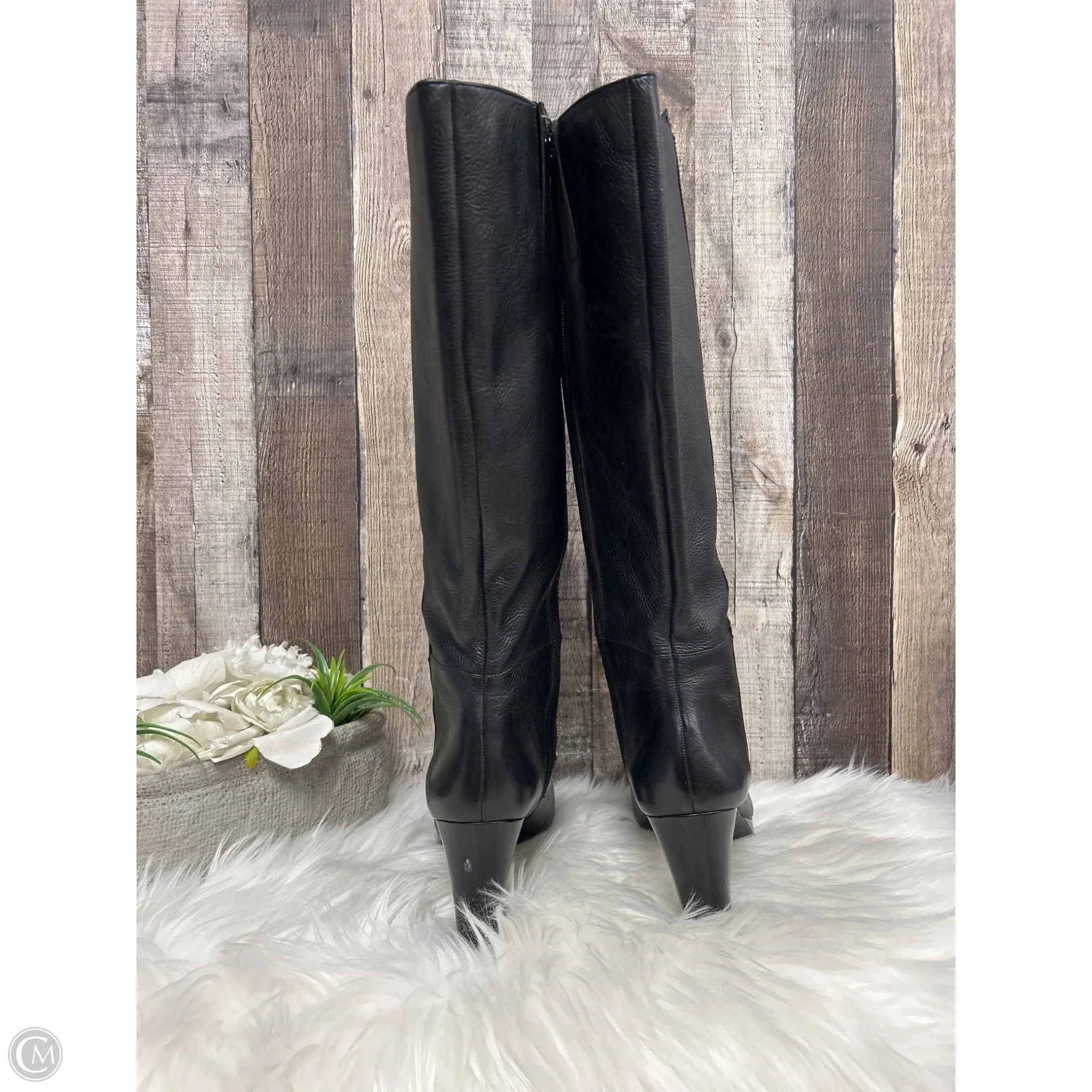 Boots Mid-calf Heels By Nine West In Black, Size: 8.5