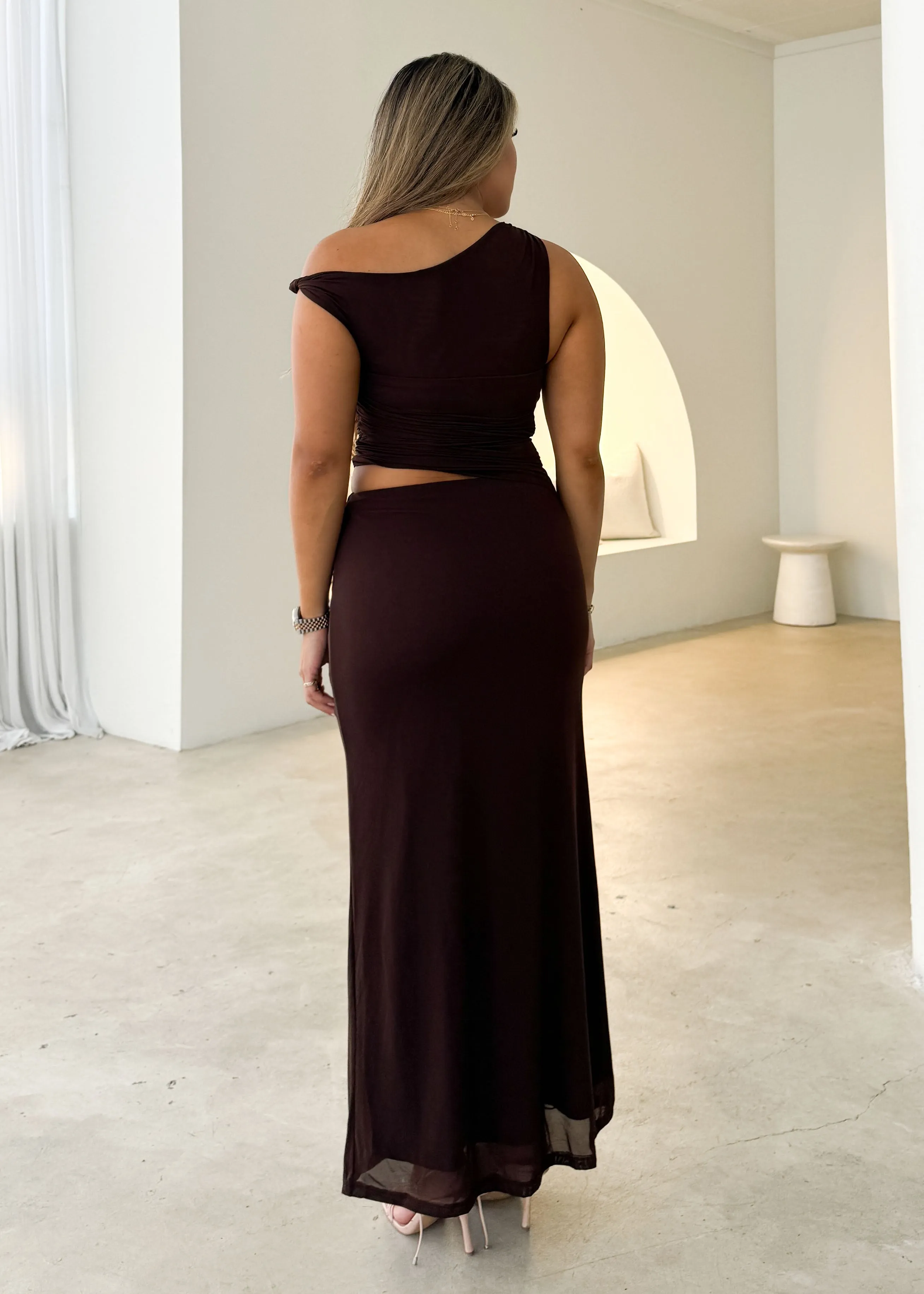 Brielle Maxi Dress - Chocolate