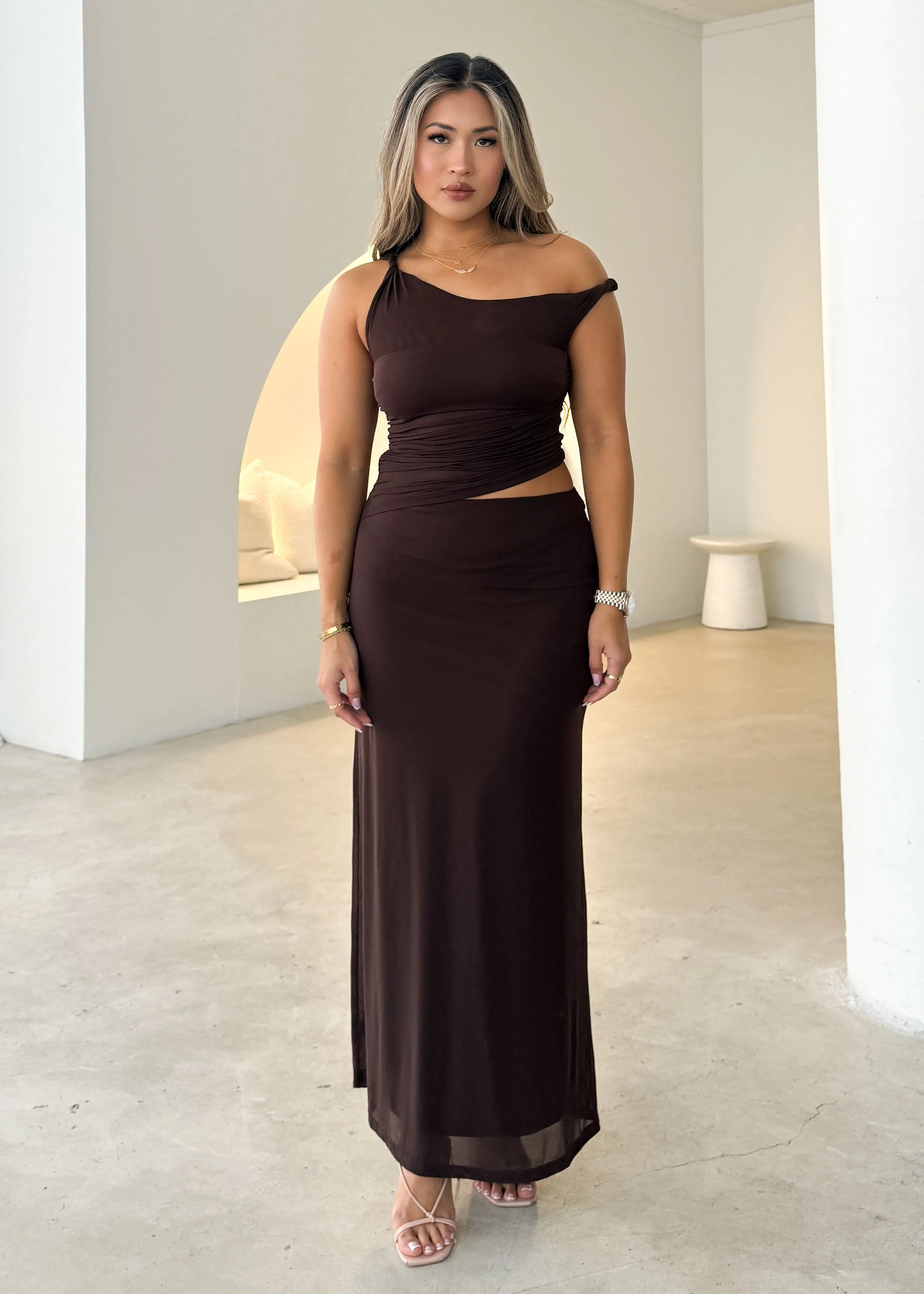 Brielle Maxi Dress - Chocolate