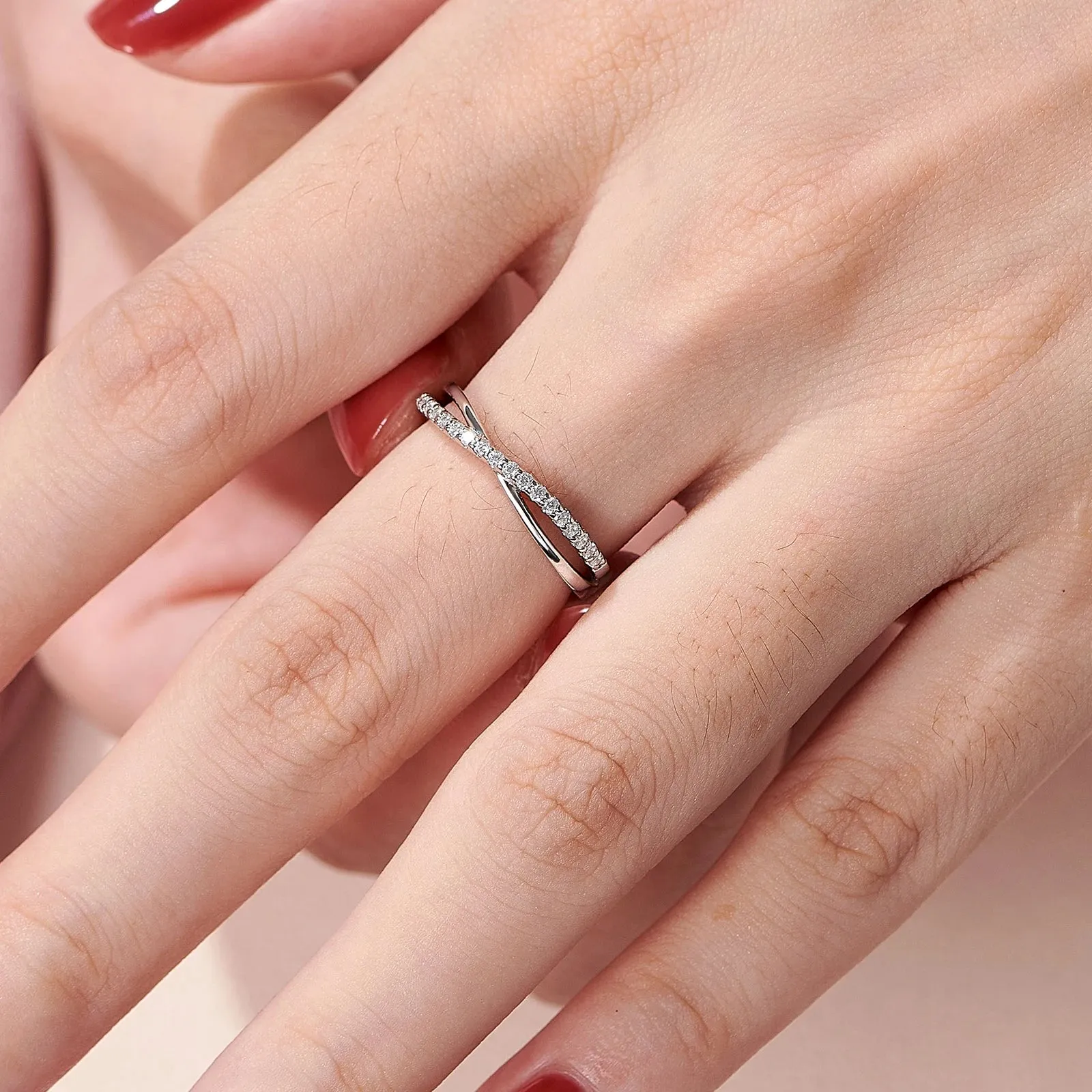 Brilliant Diamond Stackable Infinity Wedding Band