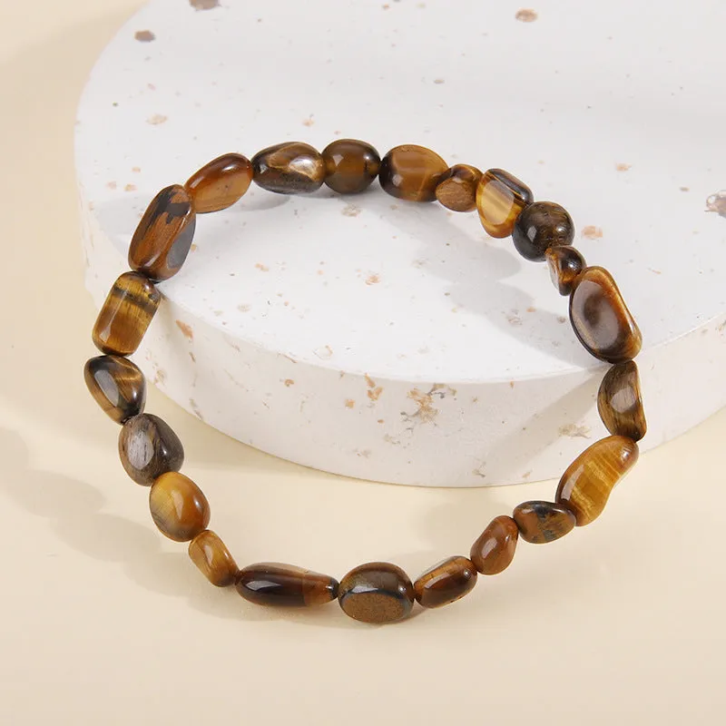 Brown Quartz Irregular Stretch Bracelet