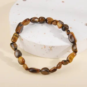 Brown Quartz Irregular Stretch Bracelet