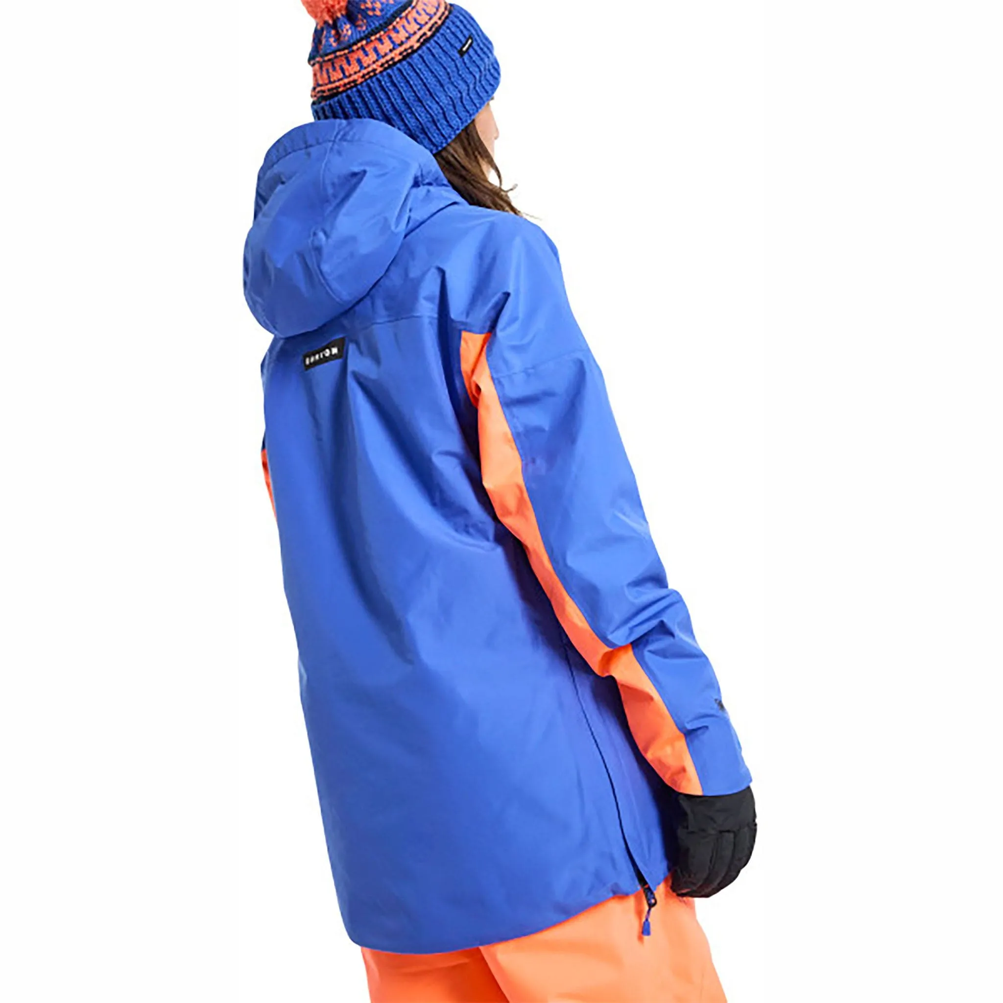 Burton Women's Pillowline GORE-TEX 2L Anorak Jacket Amparo Blue Tetra Orange