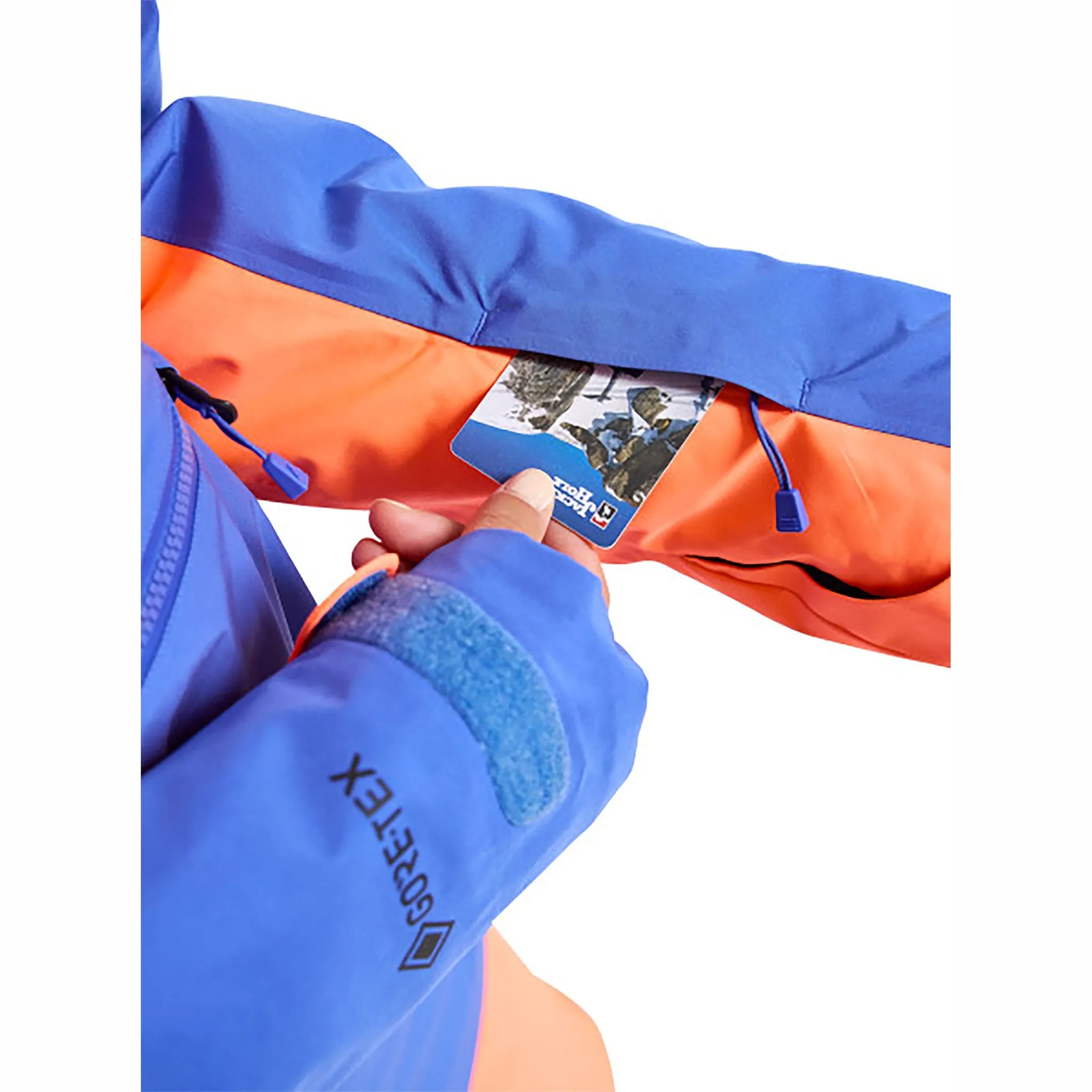 Burton Women's Pillowline GORE-TEX 2L Anorak Jacket Amparo Blue Tetra Orange