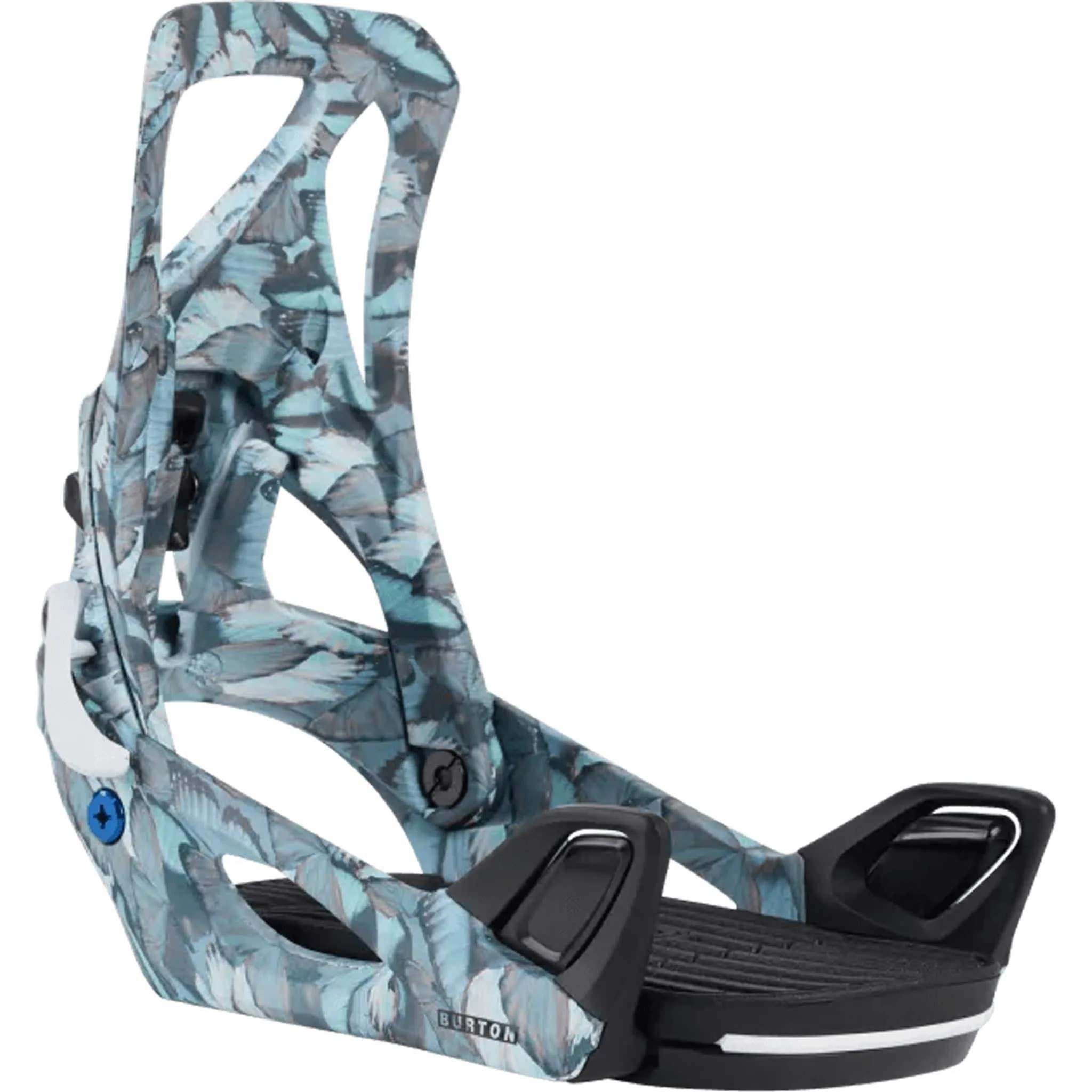 Burton Womens Step On Snowboard Binding Blue Butterflies 2025