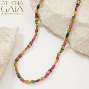 Byzantine Embroidery Small-Station Multi-Color River Necklace