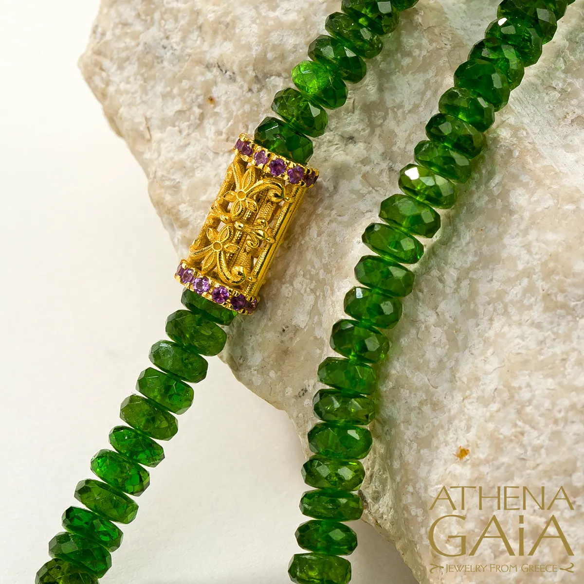 Byzantine Embroidery Wide River Necklace