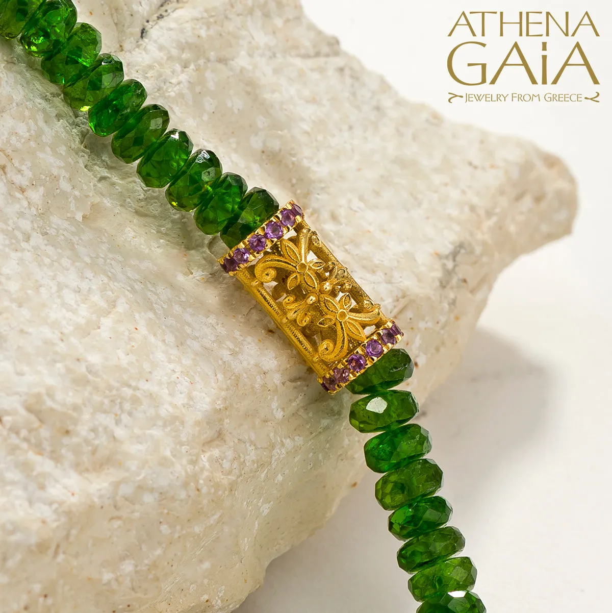 Byzantine Embroidery Wide River Necklace