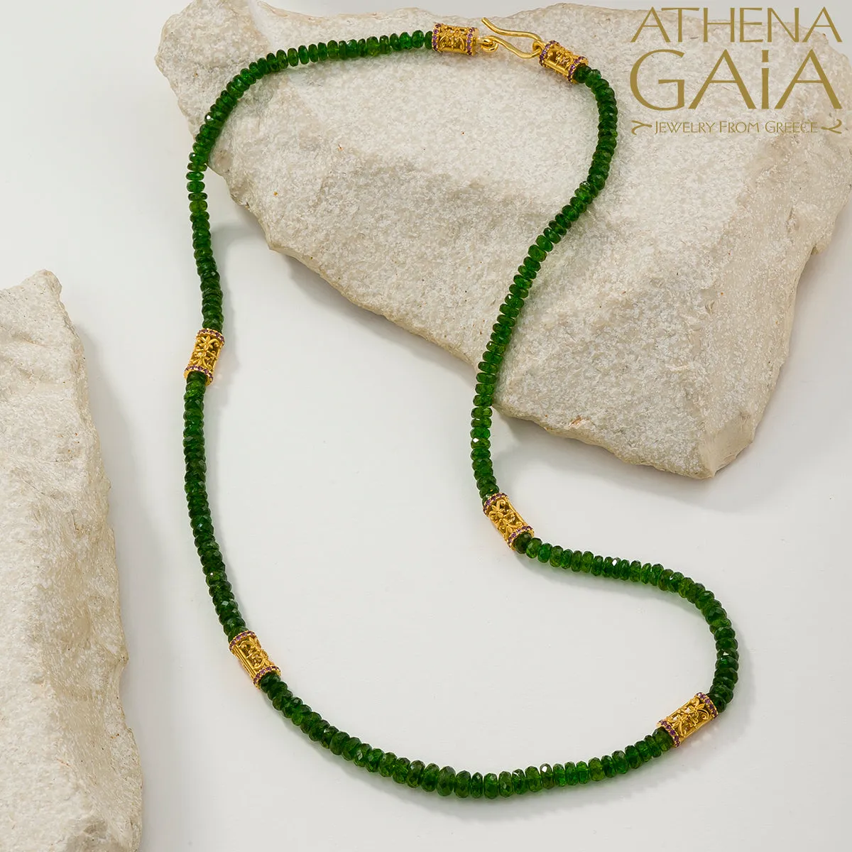 Byzantine Embroidery Wide River Necklace