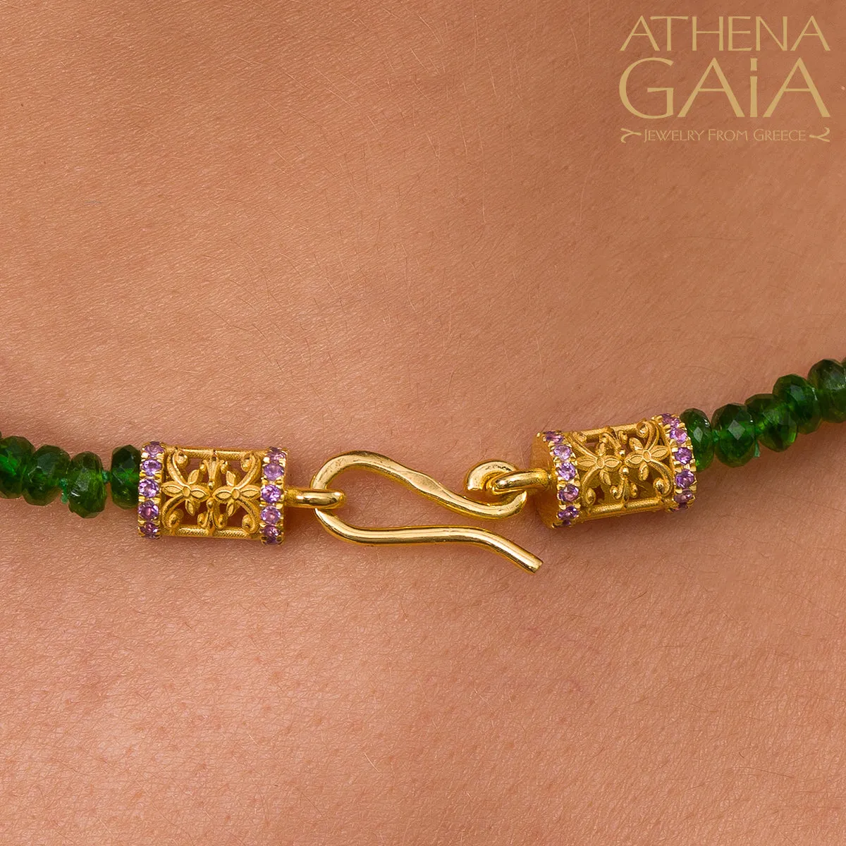 Byzantine Embroidery Wide River Necklace