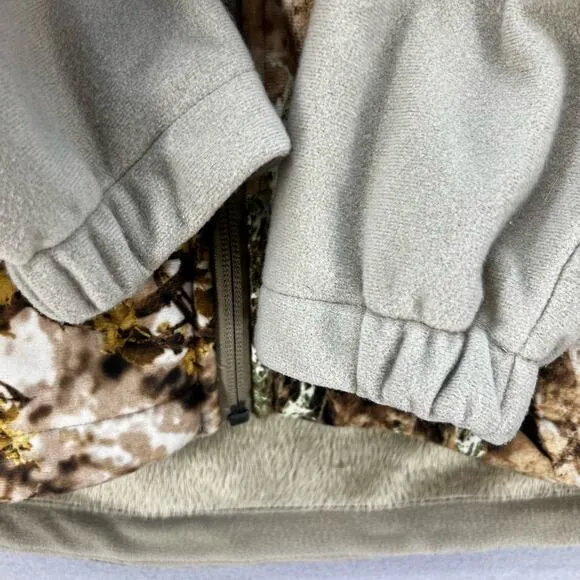Cabela's Outfither Jacket Women's Small Brown Woodland Camo Softshell Hunting