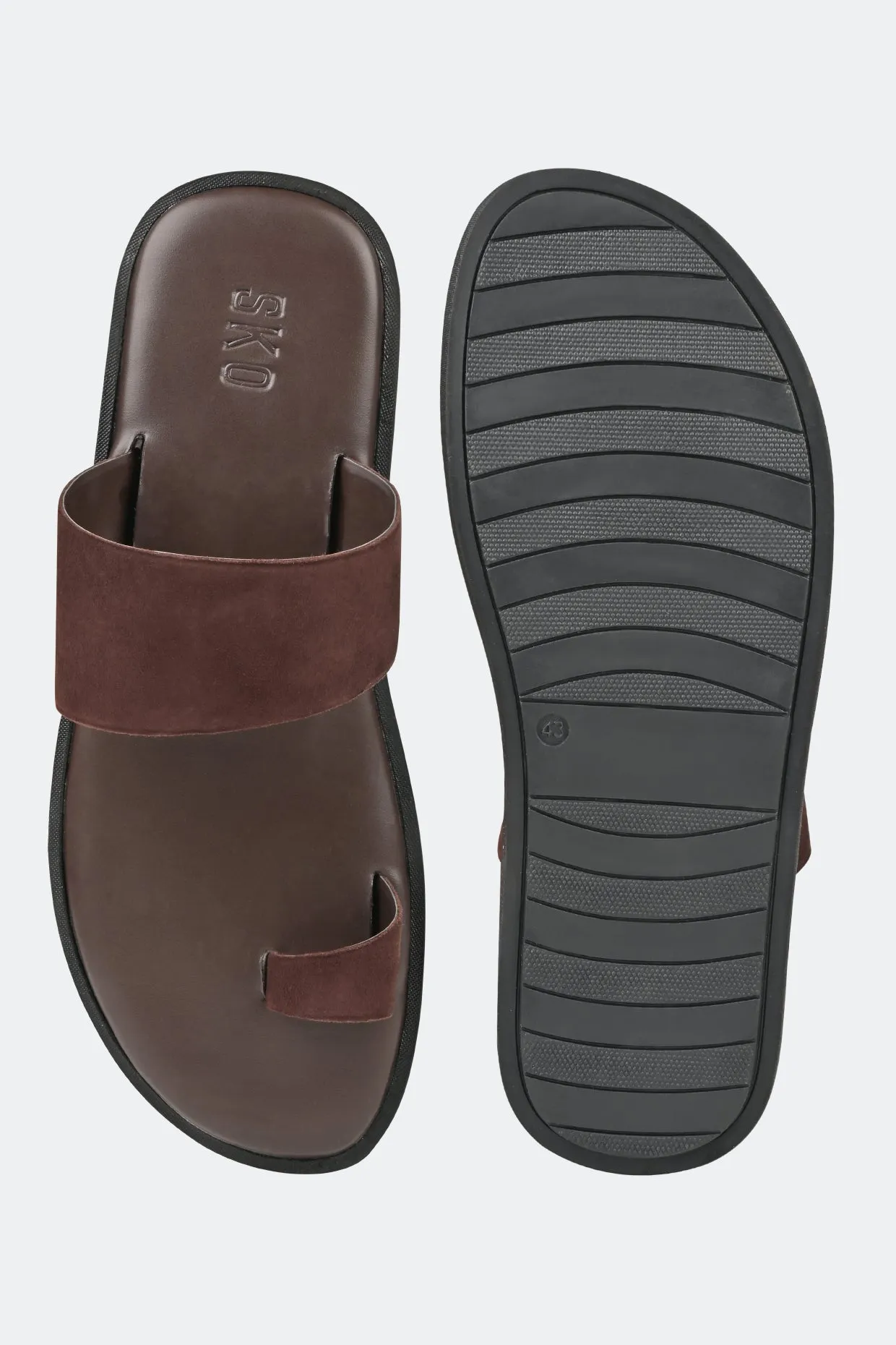Capri Brown Suede Slippers For Men