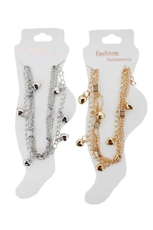 CapZone Heart Charm Anklet