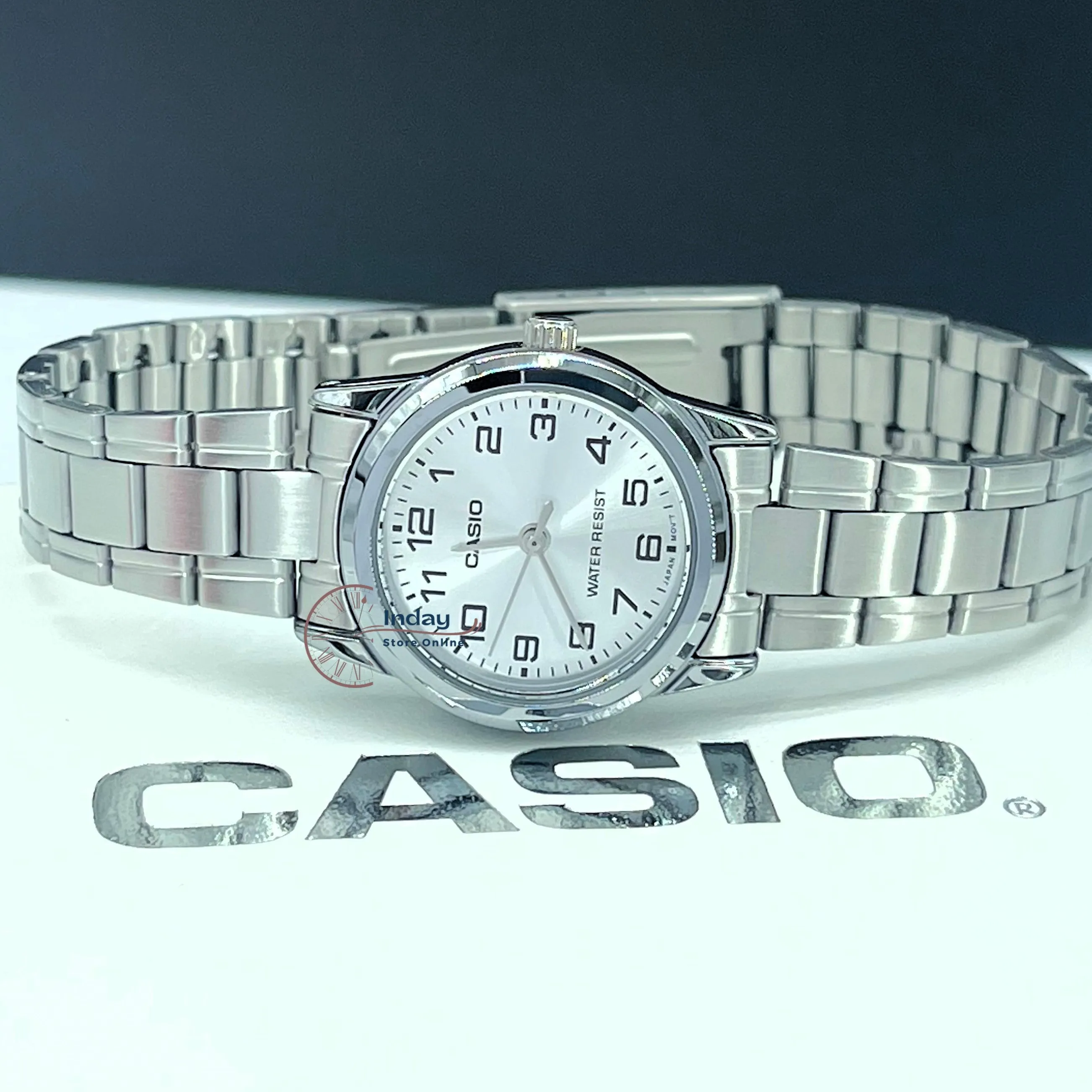 Casio Standard Women's Watch LTP-V001D-7B Silver Stainless Steel Strap