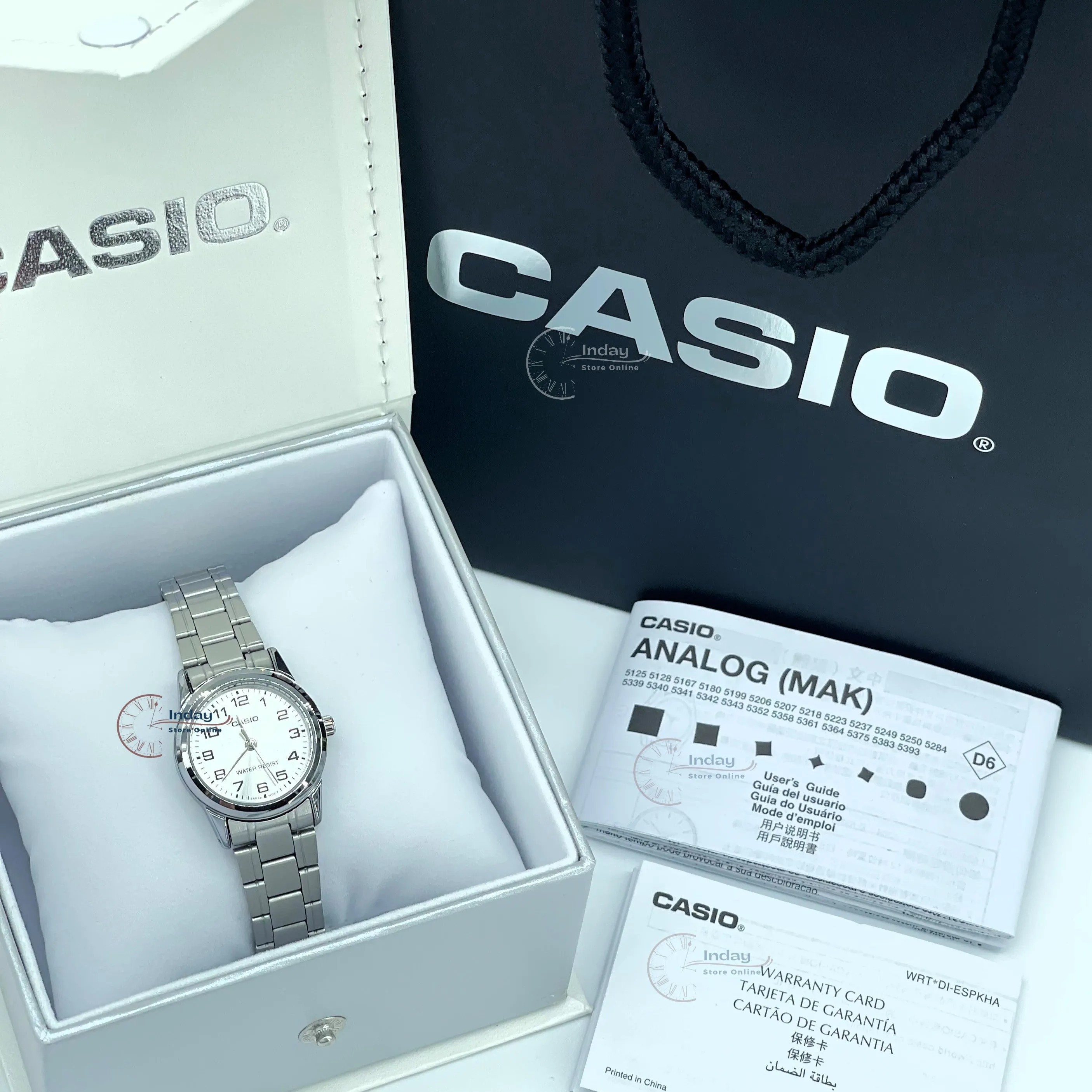 Casio Standard Women's Watch LTP-V001D-7B Silver Stainless Steel Strap