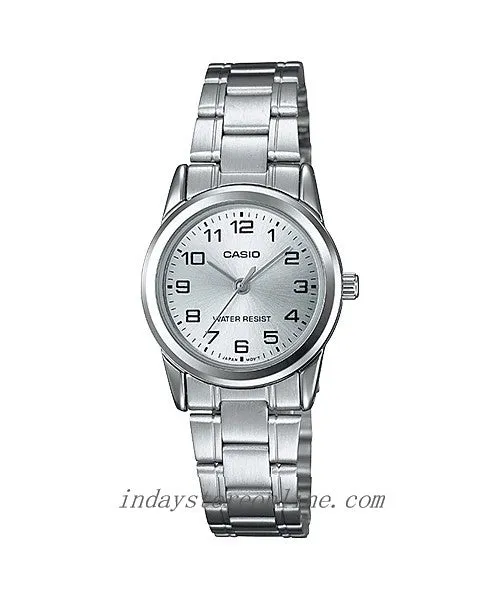 Casio Standard Women's Watch LTP-V001D-7B Silver Stainless Steel Strap
