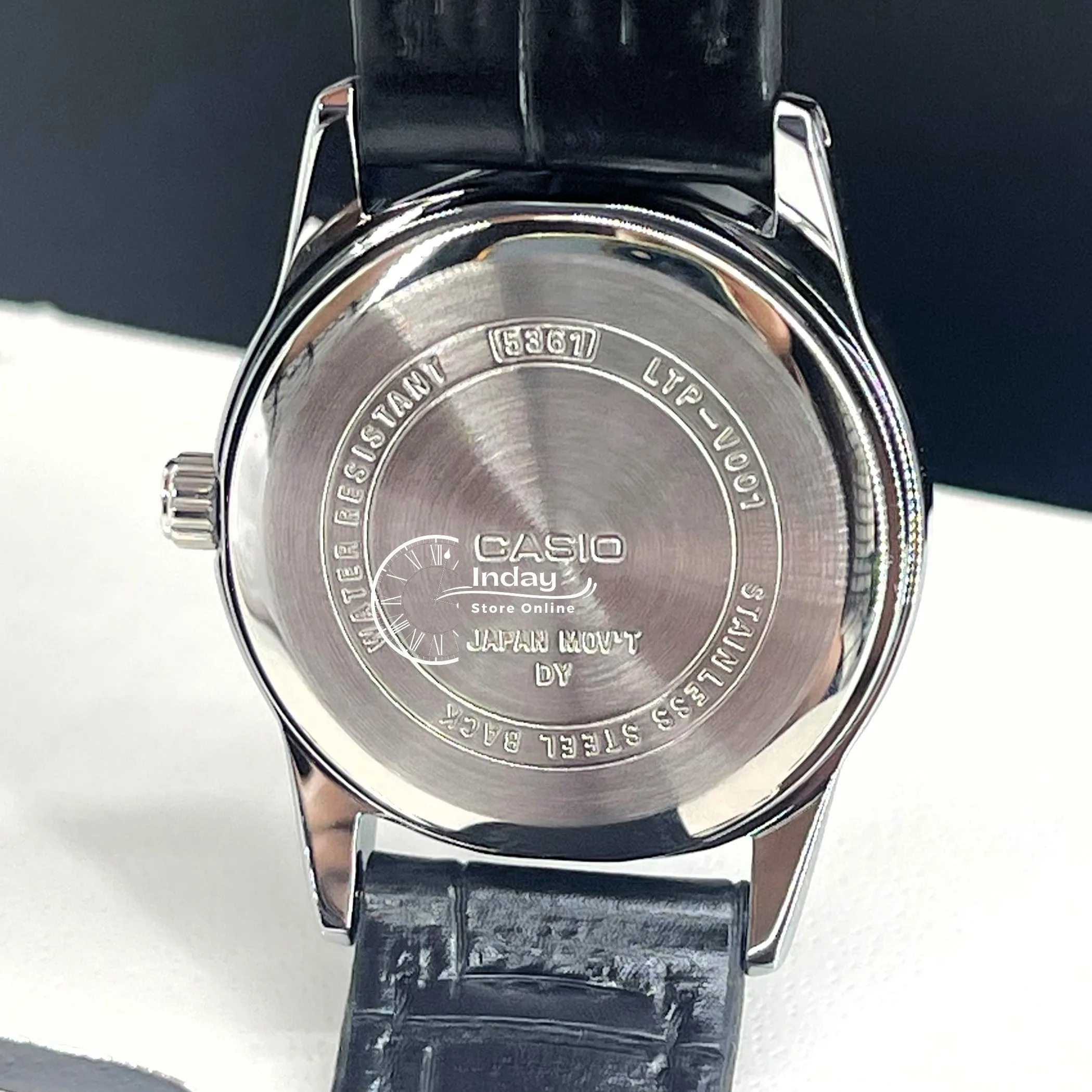 Casio Standard Women's Watch LTP-V001L-7B Black Leather Strap