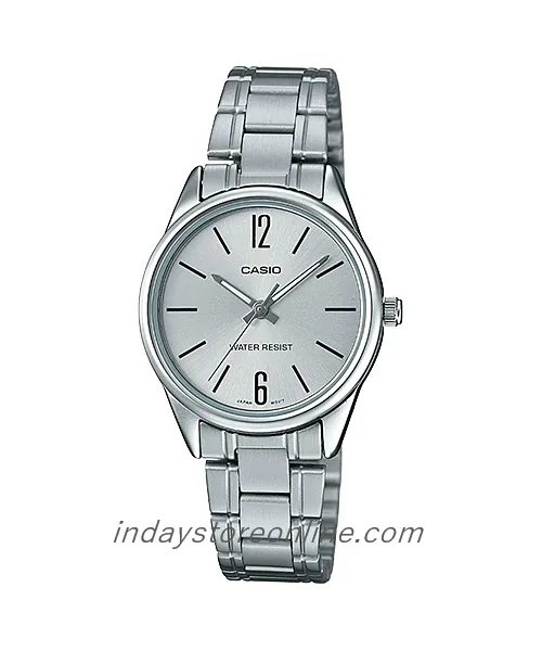 Casio Standard Women's Watch LTP-V005D-7B Silver Plated Stainless Steel Strap
