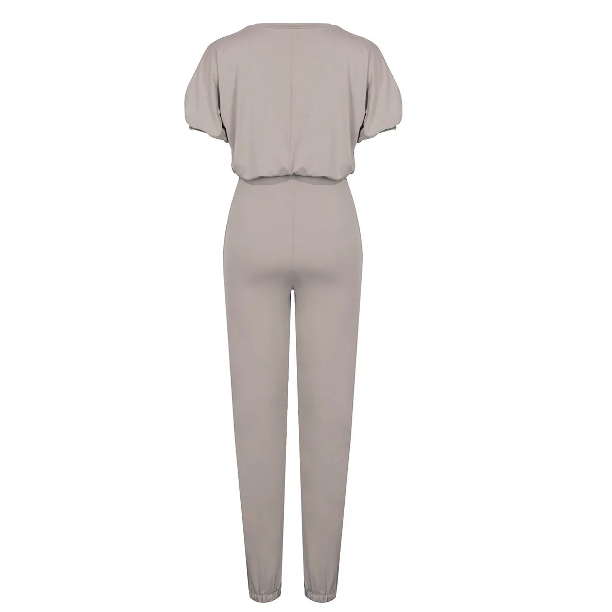 Casual Puff Bubble Sleeves Lace-up Loungewear Two-piece Set
