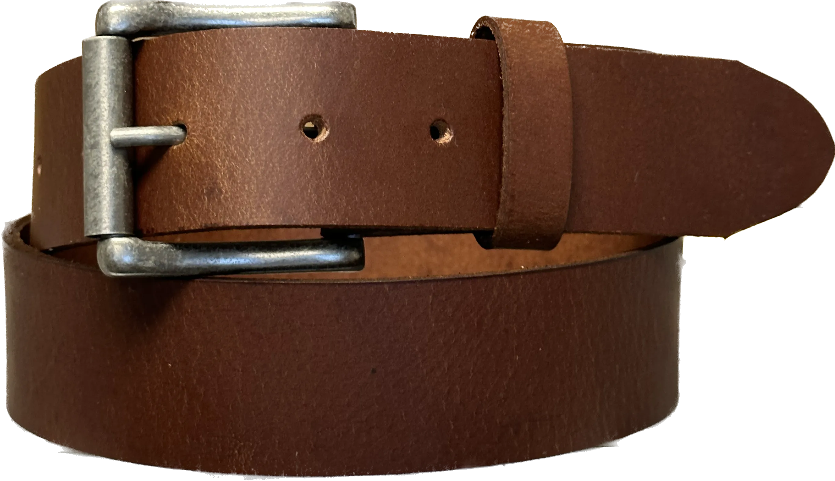 CB212  1 1/2" Premium Full Grain Cognac Leather Belt