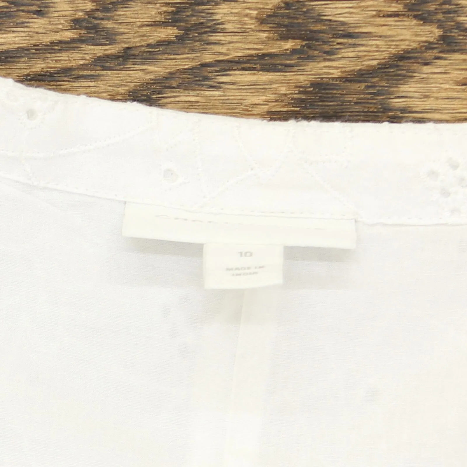 Charter Club Women's Cotton Eyelet Flounce Wrap Dress White 10