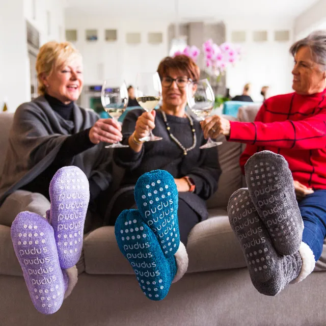 Chenille Cable Knit Classic Slipper Socks | Lavender