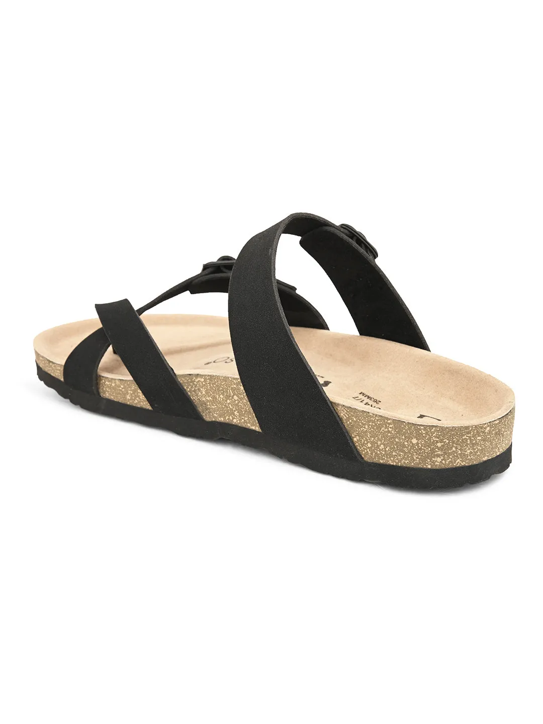 Chic Black Leather Sandal For Men