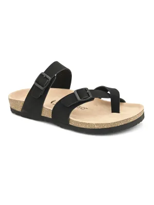 Chic Black Leather Sandal For Men