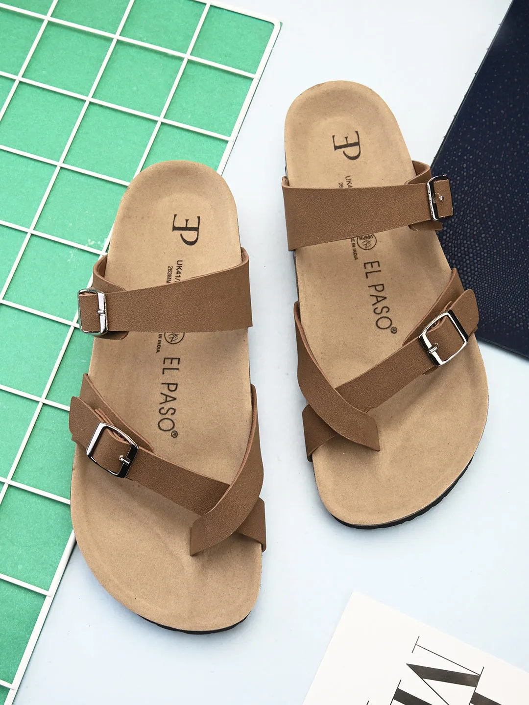 Chic Black Leather Sandal For Men