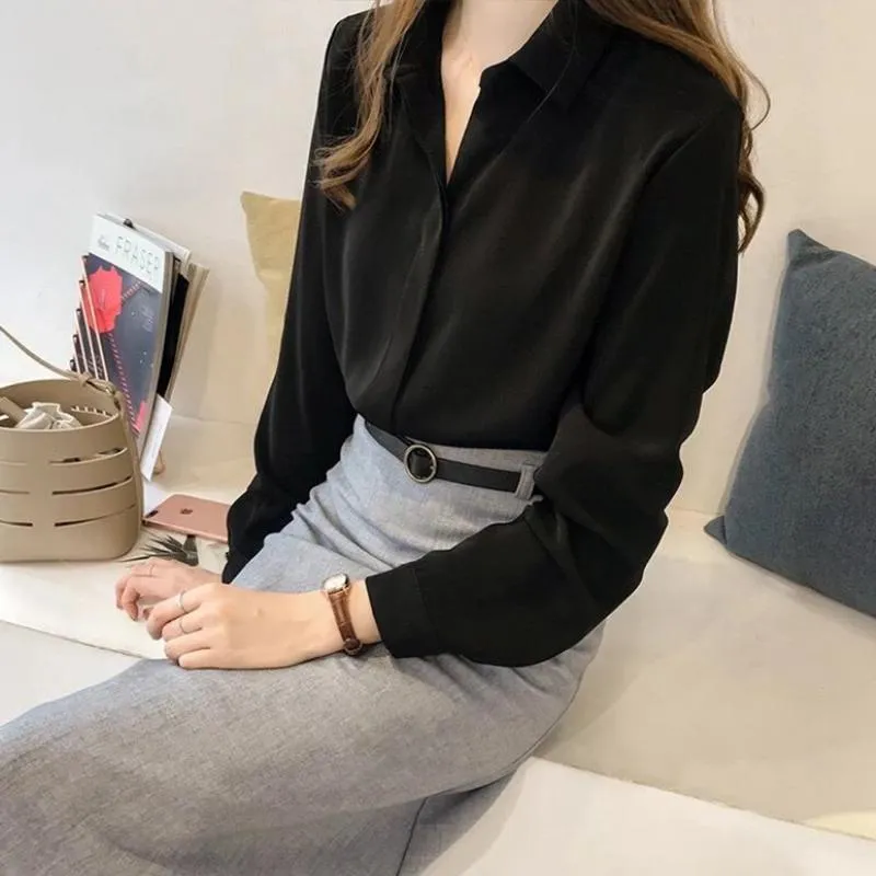 Chiffon Belle™ | Women's Long Sleeve Blouse | Lightweight Chiffon, Breathable Fabric & Stylish Design