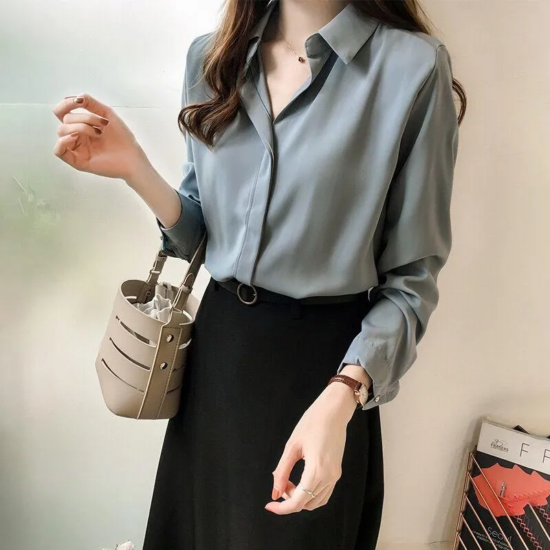 Chiffon Belle™ | Women's Long Sleeve Blouse | Lightweight Chiffon, Breathable Fabric & Stylish Design